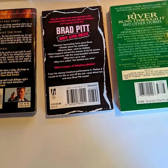 Lot of 5 Brad Pitt Books- Movie Tie-In- Seven- Sleepers- A River Runs Through It - Picture 5 of 16